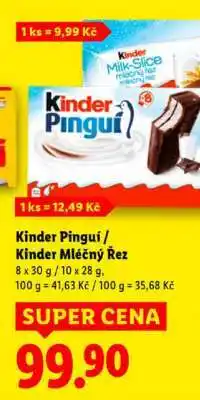 Lidl Kinder Pinguí / Kinder Mléčný Rez nabídka
