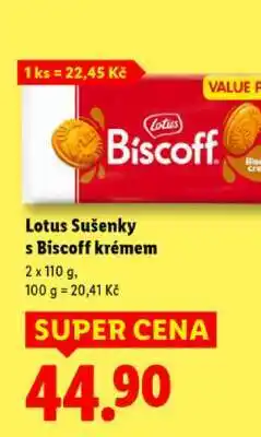 Lidl Lotus sušenky s Biscoff krémem nabídka