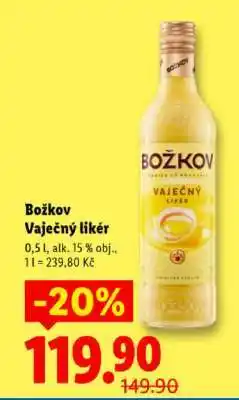 Lidl Božkov Vaječný likér nabídka