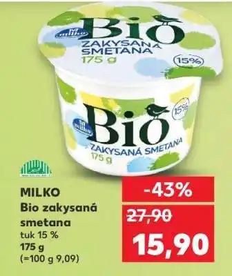 Kaufland MILKO Bio zakysaná smetana nabídka