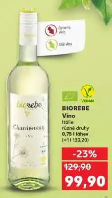 Kaufland BIOREBE Víno nabídka
