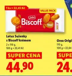 Lidl Sušenky lotus s biscoff krémem nabídka