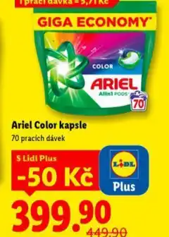 Lidl Ariel prací kapsle nabídka