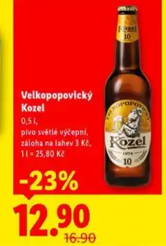 Lidl Pivo velkopopovický kozel nabídka