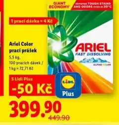 Lidl Ariel prací prášek nabídka