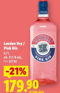Lidl London dry gin nabídka