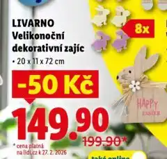 Lidl Velikonoční dekorativní zajíc nabídka