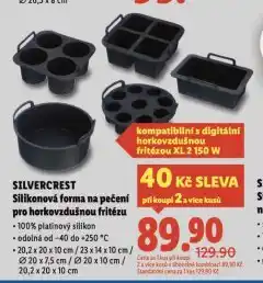 Lidl Silikonová forma na pečení pro horkovzdušnou fritézu nabídka