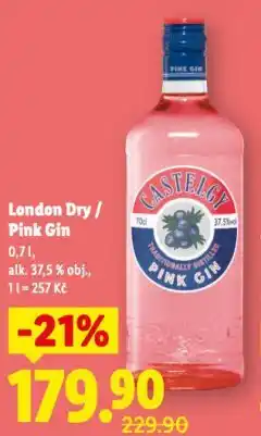 Lidl London pink gin nabídka