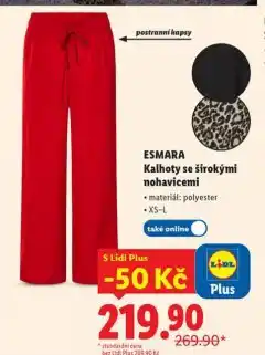 Lidl Kalhoty se širokými nohavicemi nabídka