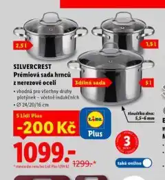 Lidl Prémiová sada hrnců z nerezové oceli nabídka