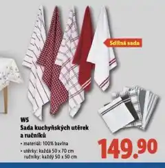 Lidl Sada kuchyňských utěrek a ručníků nabídka
