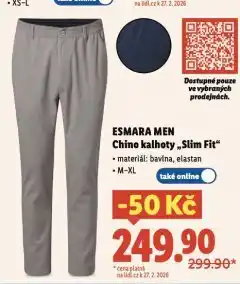 Lidl Chino kalhoty nabídka