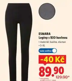 Lidl Legíny s bio bavlnou nabídka