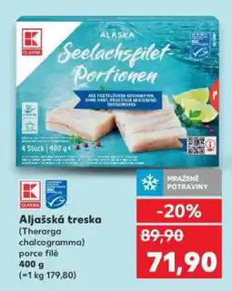 Kaufland Aljašská treska (Theragra chalcogramma) porce filé nabídka