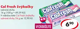 CBA Col Fresh žvýkačky nabídka