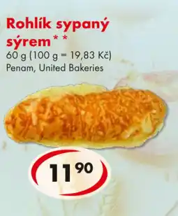 CBA Rohlík sypaný sýrem nabídka