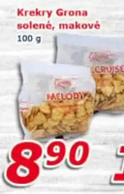 ESO MARKET Krekry Grona solené, makové nabídka