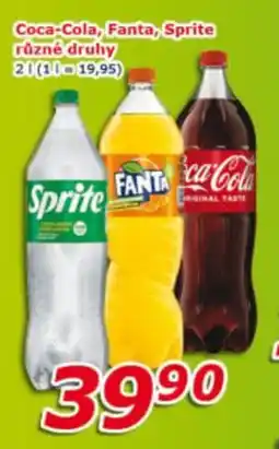 ESO MARKET Coca-Cola, Fanta, Sprite různé druhy nabídka