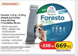 Dr. Max Foresto 1,25 g +0,56 g obojek pro kočky a psy do 8 kg (1 ks/délka 38 cm) nabídka