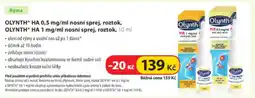 Dr. Max OLYNTH® HA 0,5 mg/ml nosní sprej, roztok, OLYNTH® HA 1 mg/ml nosní sprej, roztok nabídka
