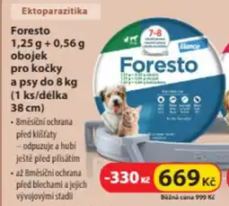 Dr. Max Foresto 1,25 g +0,56 g obojek pro kočky a psy do 8 kg (1 ks/délka 38 cm ) nabídka