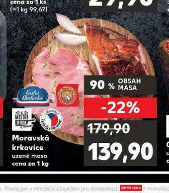 Kaufland Moravská krkovice uzené maso nabídka