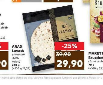 Kaufland Arax lavash arménský chléb kulatý nabídka