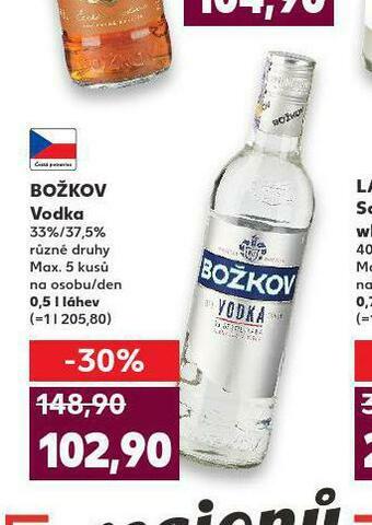 Kaufland Božkov vodka nabídka