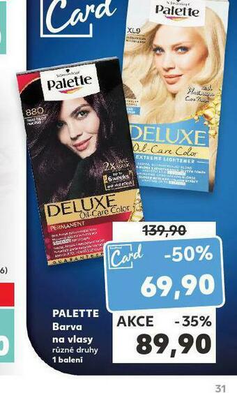 Kaufland Palette barva na vlasy nabídka