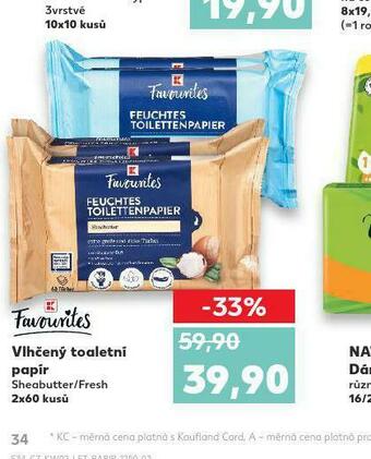 Kaufland Vlhčený toaletní papír nabídka