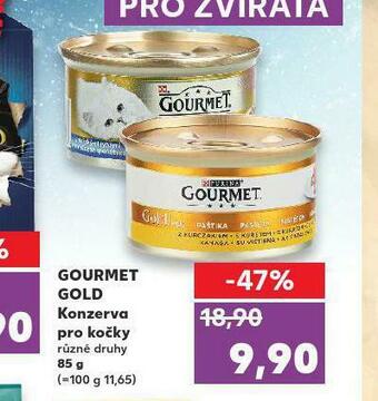 Kaufland Gourmet gold konzerva pro kočky nabídka