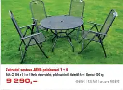 Uni Hobby Zahradní sestava JANA polohovací 1+4 nabídka