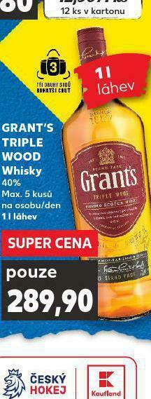 Kaufland Grant´s triple wood whisky nabídka