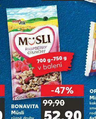Kaufland Bonavita müsli nabídka