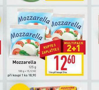 Billa Mozzarella nabídka