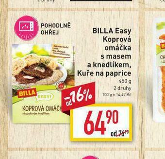 Billa Billa easy kuře na paprice nabídka