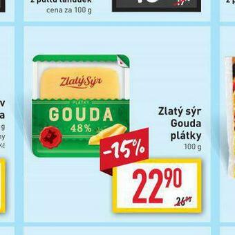 Billa Zlatý sýr gouda plátky nabídka
