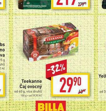Billa Teekanne čaj ovocný nabídka