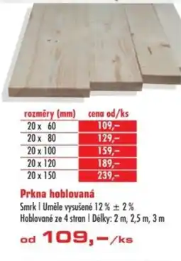 Uni Hobby Prkna hoblovaná nabídka