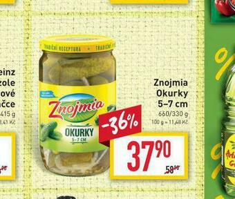 Billa Znojmia okurky 5-7 cm nabídka