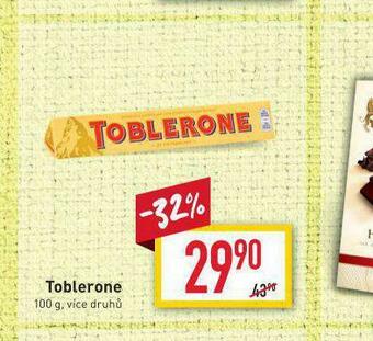 Billa Toblerone nabídka