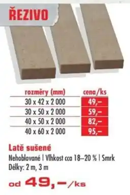 Uni Hobby Latě sušené nabídka