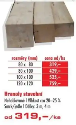 Uni Hobby Hranoly stavební nabídka