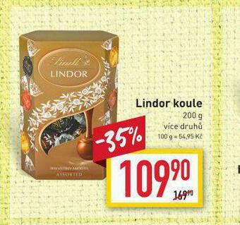 Billa Lindor koule nabídka