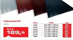 Uni Hobby Trapézový plech H12 nabídka