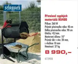 Uni Hobby Scheppach Přesívač sypkých materiálů RS400 nabídka