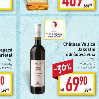 Billa Chateau valtice jakostní odrůdová vína nabídka
