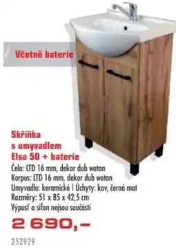 Uni Hobby Skrinka s umyvadlem Elsa 50+ baterie nabídka