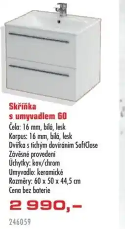 Uni Hobby Skříňka s umyvadlem 60 nabídka